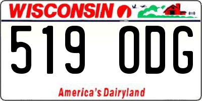 WI license plate 519ODG
