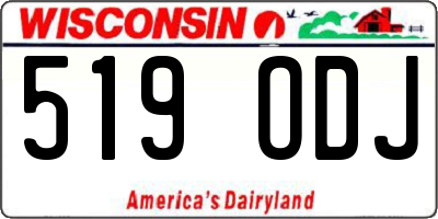 WI license plate 519ODJ