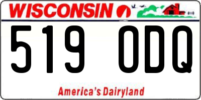 WI license plate 519ODQ
