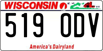 WI license plate 519ODV