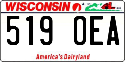 WI license plate 519OEA