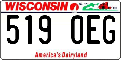 WI license plate 519OEG