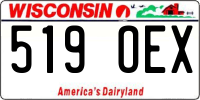 WI license plate 519OEX