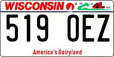 WI license plate 519OEZ