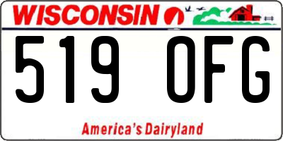 WI license plate 519OFG