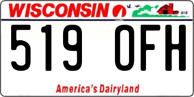 WI license plate 519OFH