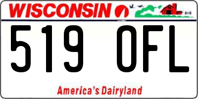 WI license plate 519OFL