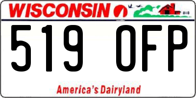 WI license plate 519OFP