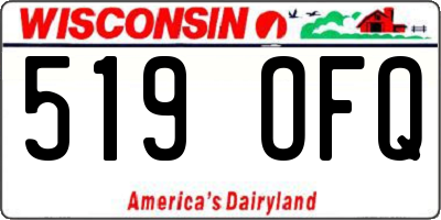 WI license plate 519OFQ