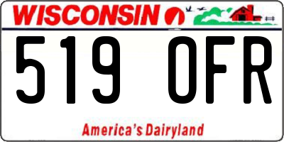 WI license plate 519OFR