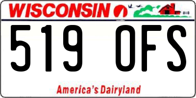 WI license plate 519OFS