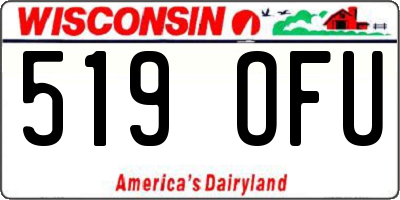 WI license plate 519OFU