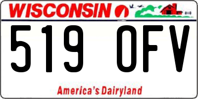 WI license plate 519OFV