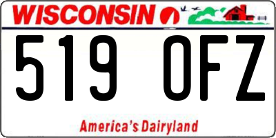 WI license plate 519OFZ
