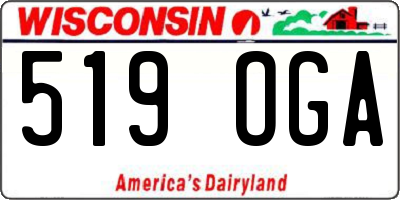WI license plate 519OGA