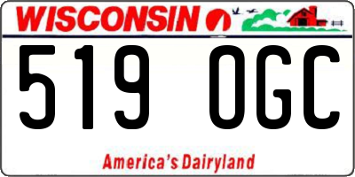 WI license plate 519OGC