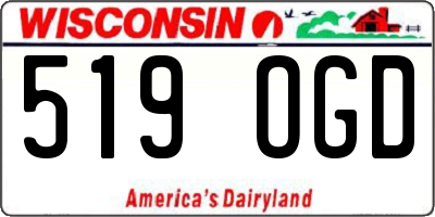WI license plate 519OGD