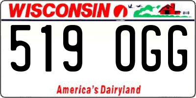 WI license plate 519OGG