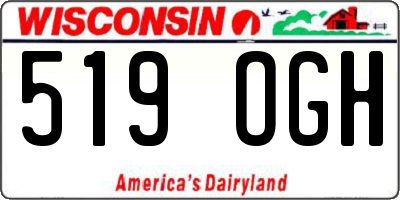 WI license plate 519OGH