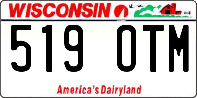 WI license plate 519OTM