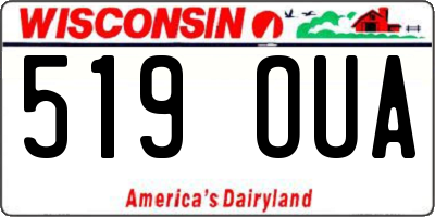 WI license plate 519OUA