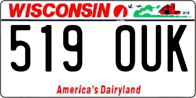 WI license plate 519OUK
