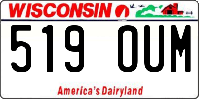 WI license plate 519OUM
