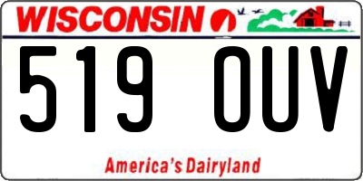 WI license plate 519OUV