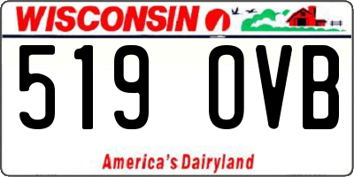 WI license plate 519OVB