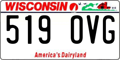 WI license plate 519OVG