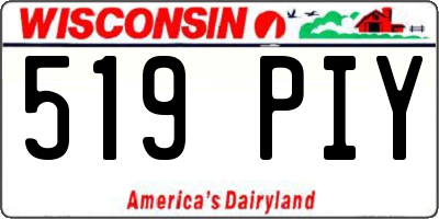 WI license plate 519PIY