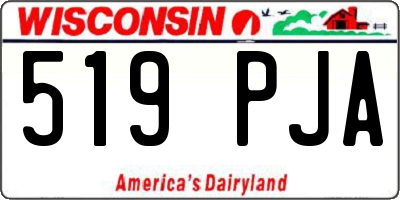 WI license plate 519PJA