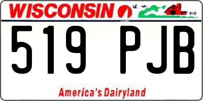 WI license plate 519PJB
