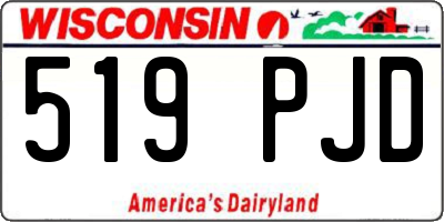 WI license plate 519PJD