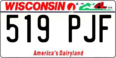 WI license plate 519PJF