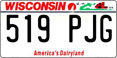 WI license plate 519PJG