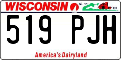 WI license plate 519PJH