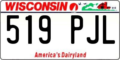 WI license plate 519PJL