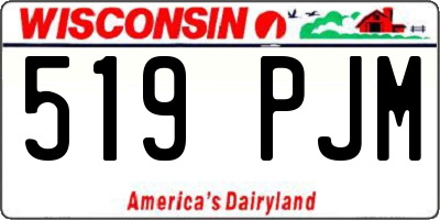 WI license plate 519PJM