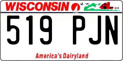 WI license plate 519PJN