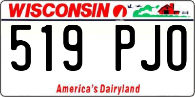 WI license plate 519PJO