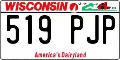 WI license plate 519PJP