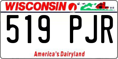 WI license plate 519PJR