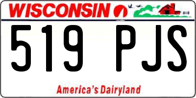 WI license plate 519PJS
