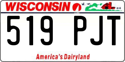 WI license plate 519PJT