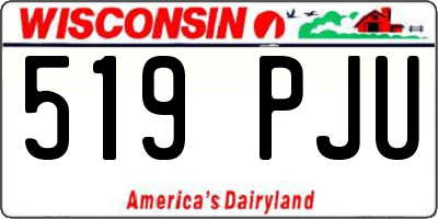 WI license plate 519PJU