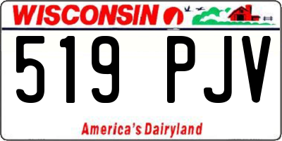 WI license plate 519PJV