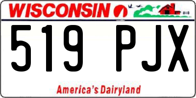 WI license plate 519PJX