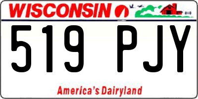 WI license plate 519PJY