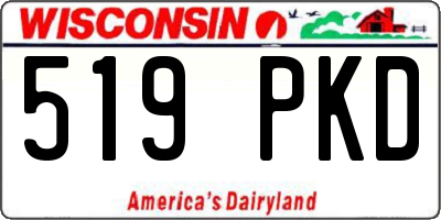 WI license plate 519PKD